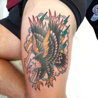 Eagle Thigh Tattoo