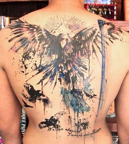 Eagle Water Color Tattoo 4