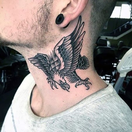 Eagle Neck Tattoo 2