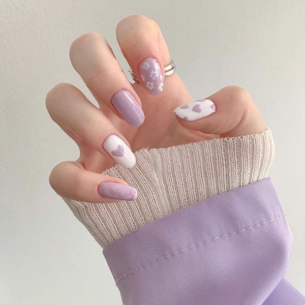 Lilac Aesthetic Nails