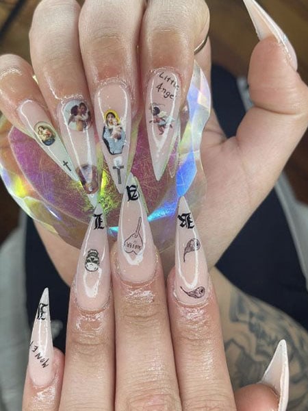 Little Angels Stiletto Nails