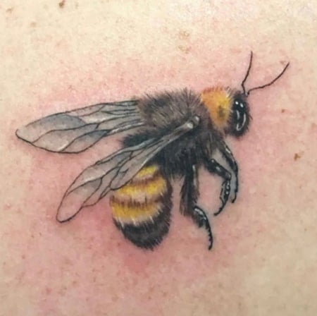 Realisitc Bee Tattoo 3