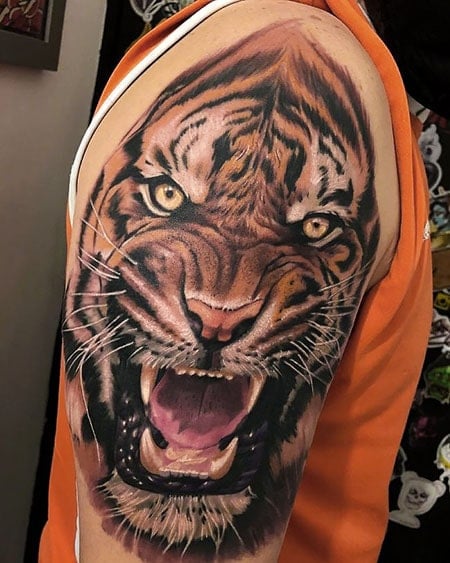 Roaring Tiger Tattoo 1