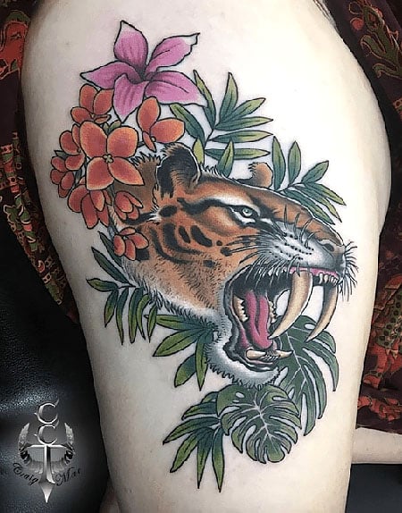 Saber Tooth Tiber Tattoo 2