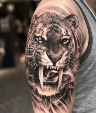 Saber Tooth Tiber Tattoo