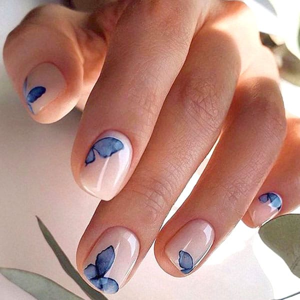 Short Butterfly Nail Designs