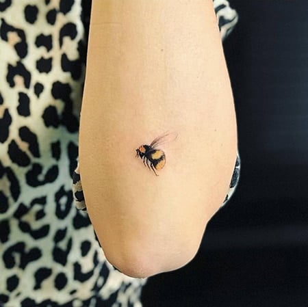 Small Bee Tattoo 2