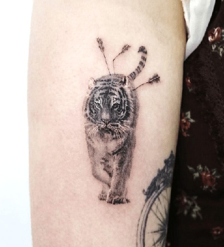 Small Tiger Tattoo 1