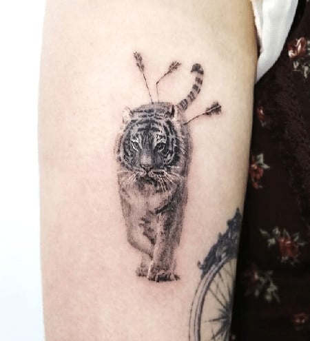 Small Tiger Tattoo 1