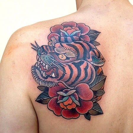 Tiger Flower Tattoo 2