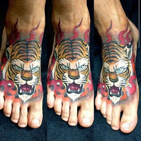 Tiger Foot Tattoo 2