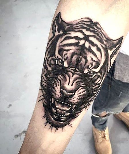 Tiger Forearm Tattoo 2