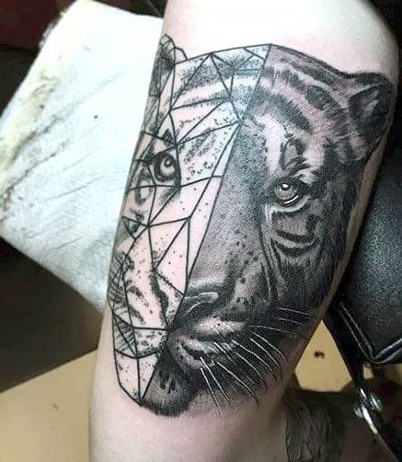 Tiger Geometric Tattoo