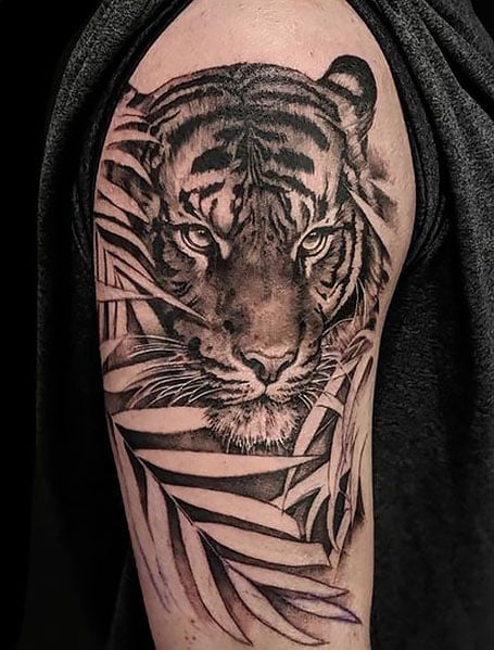 Tiger Half Sleeve Tattoo