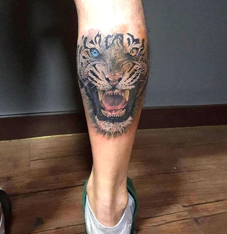 Tiger Calf Tattoo 2