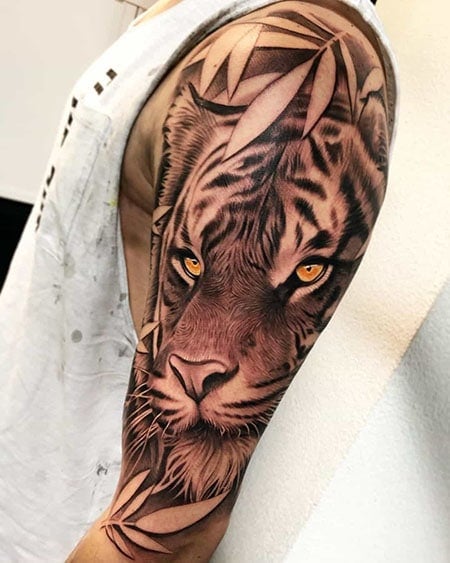 Tiger Half Sleeve Tattoo (3)