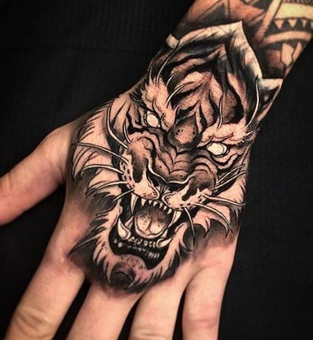 Tiger Hand Tattoo 3