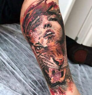 Tiger Portrait Tattoo 1