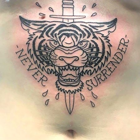 Tiger Tattoo, Simple design 