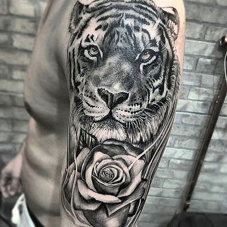Tiger Rose Tattoo 2