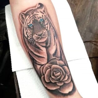 Tiger Rose Tattoo