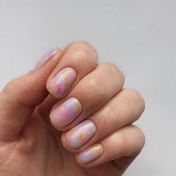 Watercolor Effect Nails