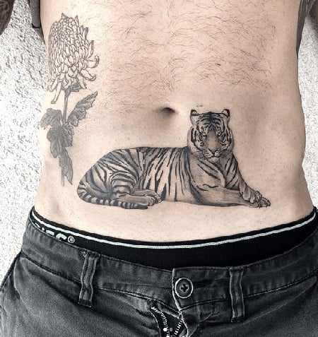Tiger Stomach Tattoo 2