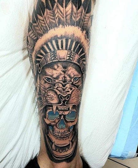 Tiger Skull With Rose Tattoo by SquishyMew on DeviantArt