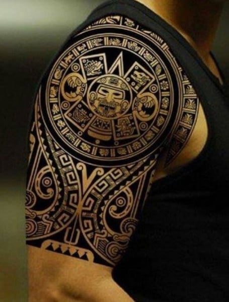 Aztec Tribal Tattoo