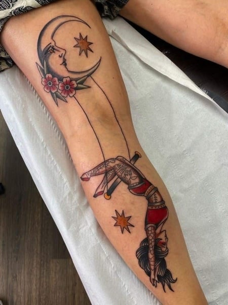 Stars tattoo on my leg! | Star tattoos, Tattoos, Leg tattoos