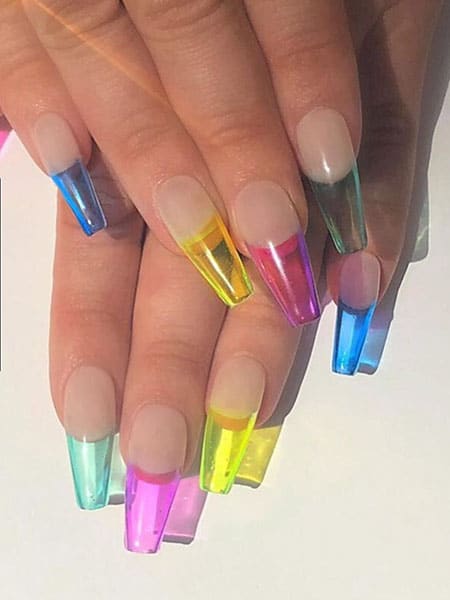 Clear French Tip Nails