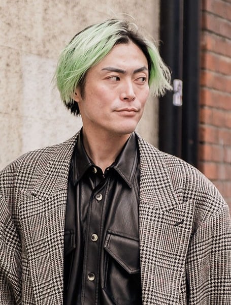 Color Hair Asian Men Hairstyle