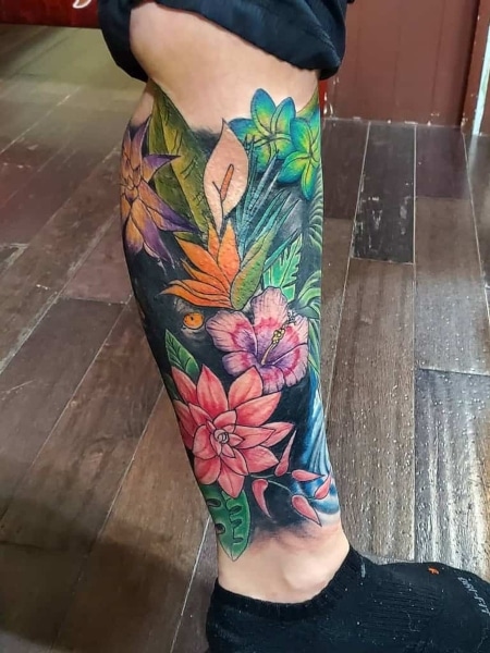 Colorful Leg Tattoo2