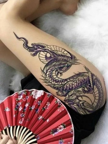 Dragon Leg Tattoo