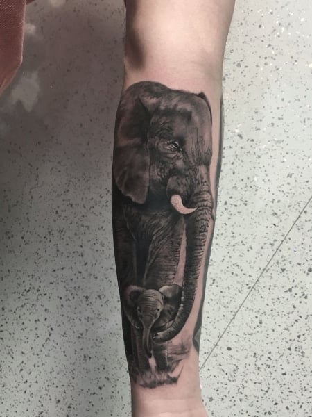 Elephant Leg Tattoo2