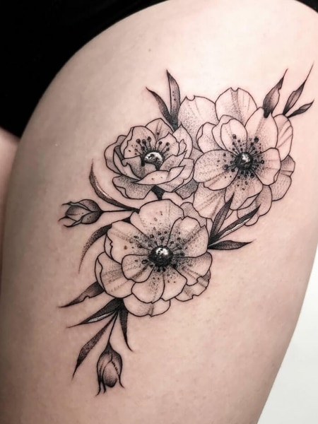 Flower Leg Tattoos