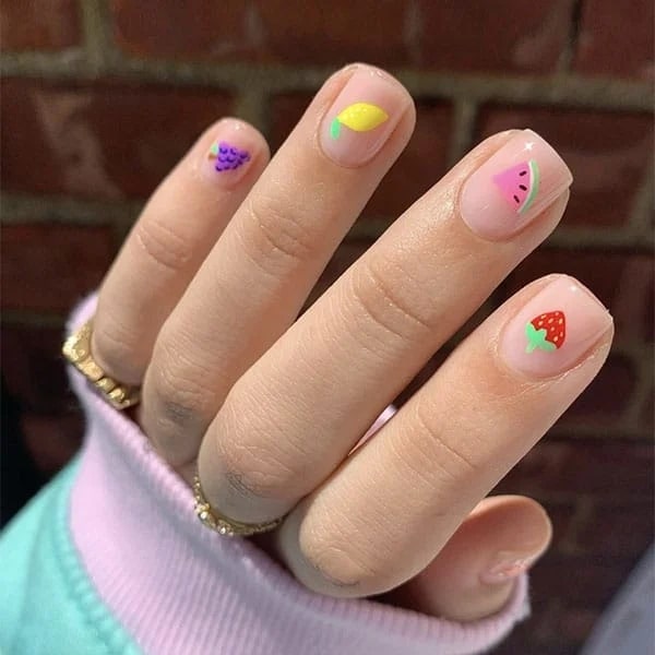 Fruity Art Nail Ideas Samrosenails