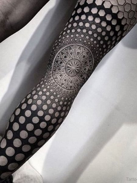 Geometric Leg Tattoo3