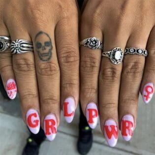 Girl Power Nails Acrylic Nail Ideas Ajackdannie Copy
