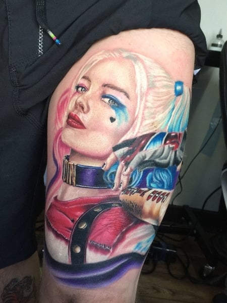 Harley Quinn Leg Tattoos