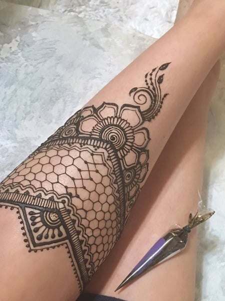 Henna Leg Tattoo 2