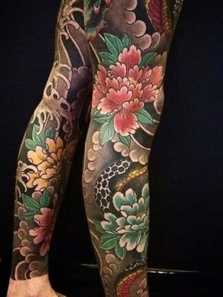 Japanese Leg Tattoo 2