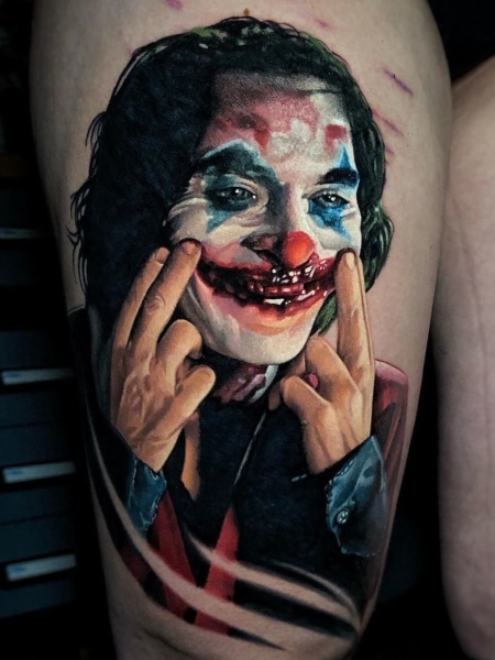 Joaquin Phoenix Joker Tattoo