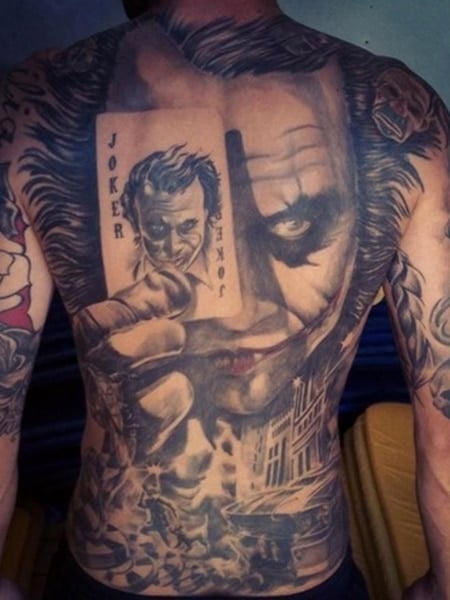 Joker Back Tattoo