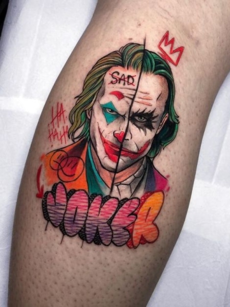 Joker Graffiti Tattoo