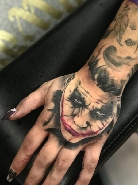 Discover 101+ about joker hand tattoo black and white best - in.daotaonec