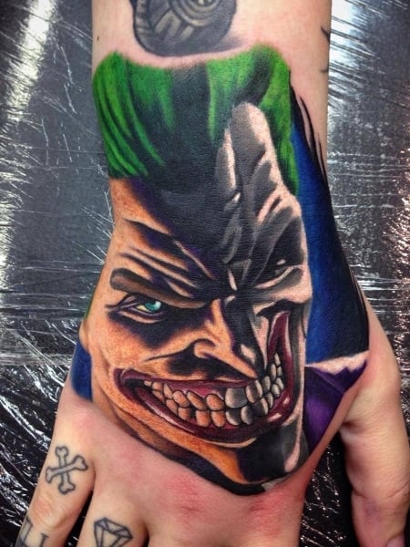 Joker Hand Tattoo  Joker Smile Tattoo  neartattoos