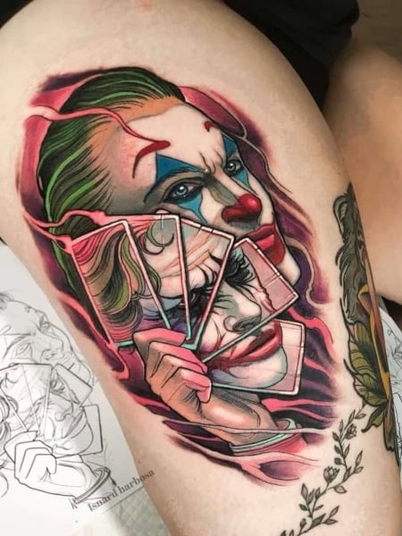Joker Leg Tattoo (1)