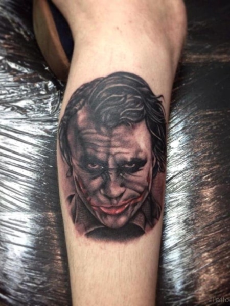 Joker Leg Tattoo 2
