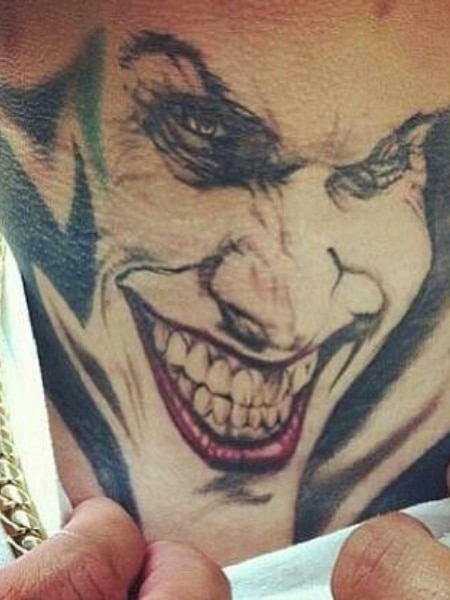 Joker Neck Tattoo